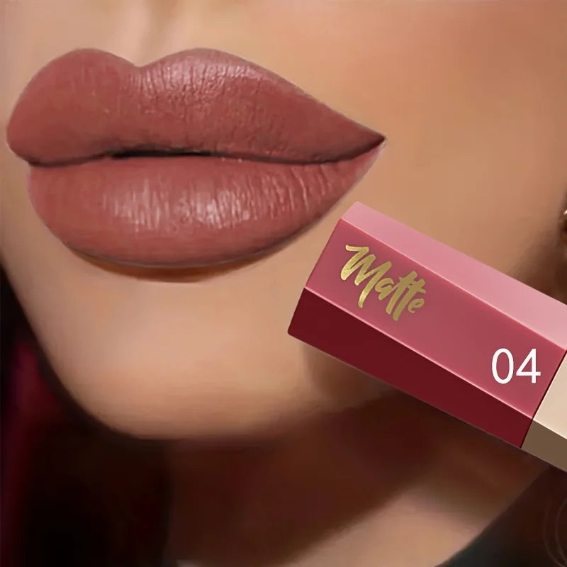Velvet Matte Liquid Lipstick, Waterproof Long Lasting Lip Makeup, Lightweight Fog Matte Lipstick Gift for Her