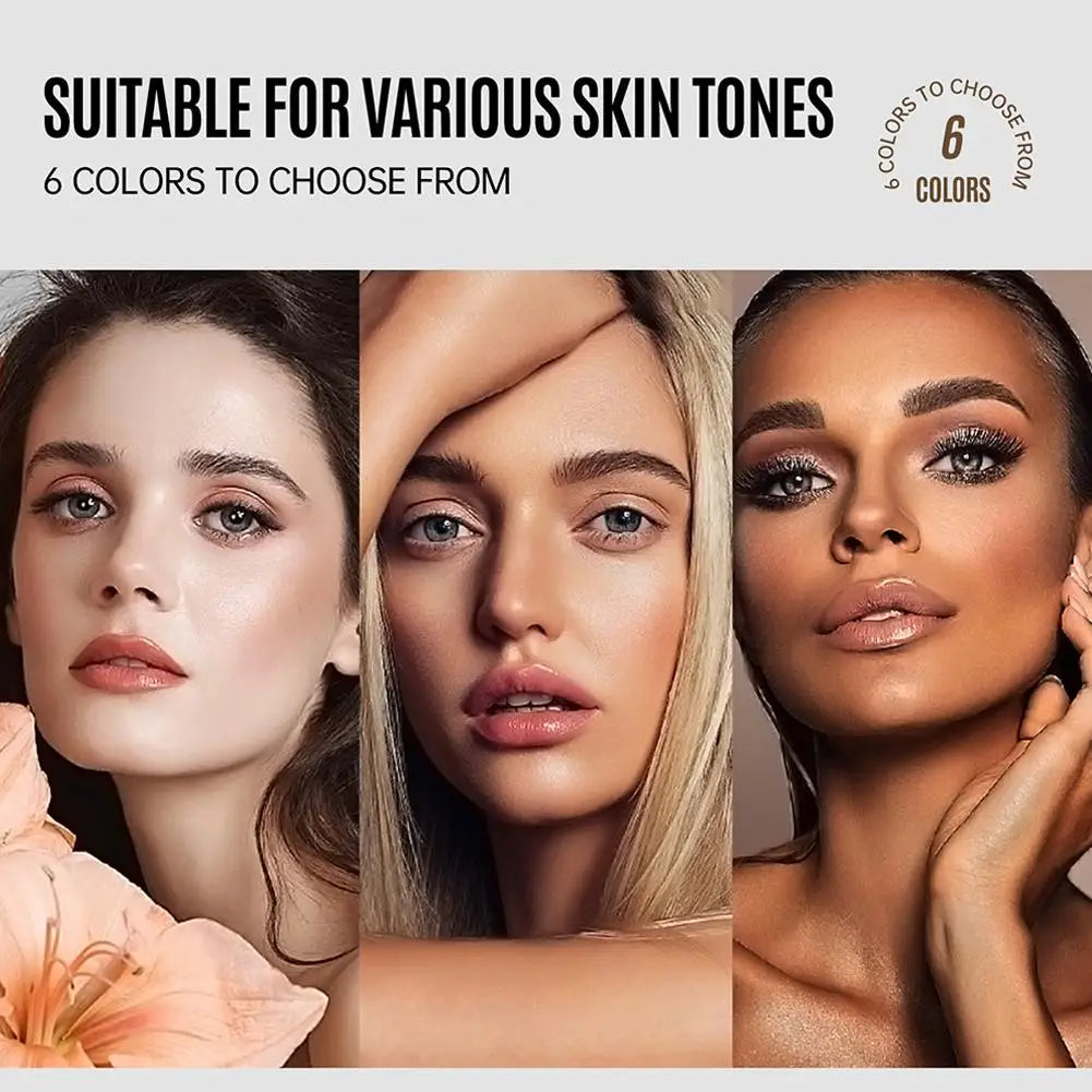 LOOKAVE Liquid Foundation Long Lasting Full Coverage Flawless Soft Matte Foundation Base Makeup Moisturizing Concealer CC Cream