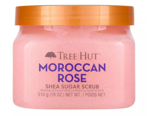 Moroccan Rose Body Scrub, Exfoliating & Hydrating Sugar Scrub with Shea Butter & Essential Oils, Smooth Skin, Body Exfoliator for All Skin Types, Self Care Gifts for Women, Vegan, 18 Oz