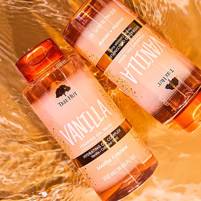 Vanilla Body Wash, Hydrating & Moisturizing Shower Gel with Shea Butter & Essential Oils, Soft Smooth Glowing Skin, Gentle Cleanser for All Skin Types, Self Care Gifts for Women, 18 Fl Oz