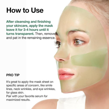 Heartleaf 70 Soothing Collagen Mask, Overnight Face Mask for Sensitive Skin, Hyaluronic Acid, Hydrating Facial Mask, Redness Relief, Natural Color, Korean Skincare, 1.34 Fl.Oz/4Ea