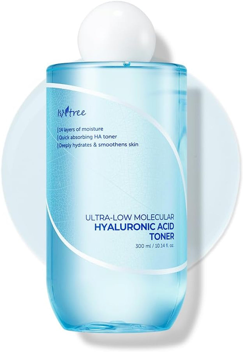 Ultra-Low Molecular Hyaluronic Acid Toner 300Ml, 10.14 Fl.Oz | Korean Skincare | Quick Absorbing | Deep Hydration & Skin Smoothing | Vegan & Fragrance-Free