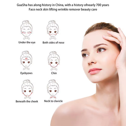 Natural Stone Guasha Jade Facial Beauty Scraping Massage Tools Firm Skin Care Face Gua Sha SPA Physical Therapy Gue Che Roller