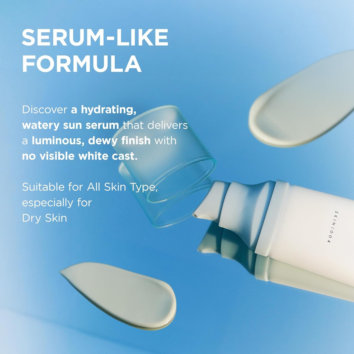 Centella Hyalu-Cica Water-Fit Sun Serum UV, Korean Sunscreen SPF 50, Centella Sunscreen, Travel Essentials, Sunscreen with Hyaluronic Acid, No White Cast, Korean Skin Care, 1.69 Fl.Oz / 50Ml