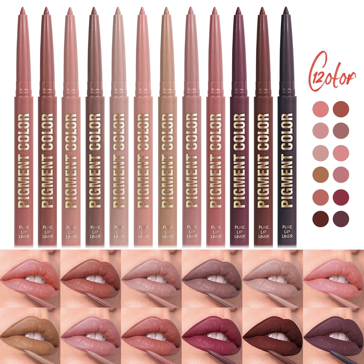 1PC Matte Lip Liner - Long-Lasting, Waterproof, Easy to Glide, Moisturizing Formula for All Skin Types, Lip Makeup