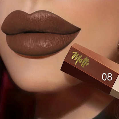 Velvet Matte Liquid Lipstick, Waterproof Long Lasting Lip Makeup, Lightweight Fog Matte Lipstick Gift for Her